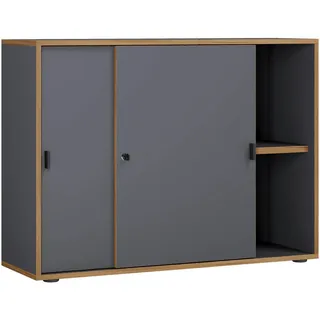 VCM Büroschrank Aktenschrank Schiebetüren Salia 2-Fach