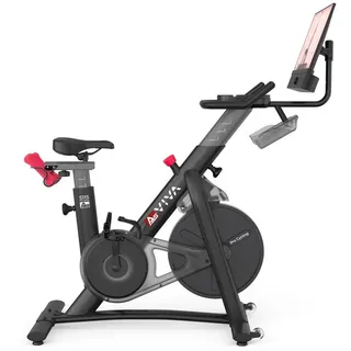 AsVIVA Speedbike & Indoor Cycle AsVIVA S11S (Inkl. Hantelpaar), Unbegrenztes Streaming, 360-Grad-Sound, Fitness-Apps schwarz
