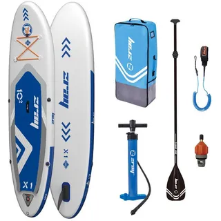 Zray X1 SUP blau Kunststoff, Grafikmuster, Bootsförmig, 81x15x310 cm, unisex, Freizeit, Pools und Wasserspaß, Stand Up Paddle Board Komplettset mit Paddel Pumpe Transporttasche Sicherheitsleine
