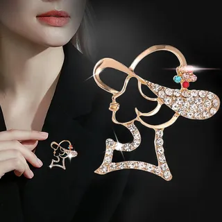 Wendalern Strass Brosche Pin Abstrakte Bunte Kristall Avatar Brosche Lustige Dame Gesicht Revers Pin Hochzeit Brautstrauß Korsage Brosche Schmuck Für Frauen Mädchen