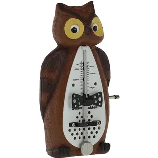 Wittner Taktell Tierform Serie 839 - Kunststoffgehäuse - Ohne Glocke - Eule - Mechanisch zum Aufziehen - Keine Batterien erforderlich - Made in Germany