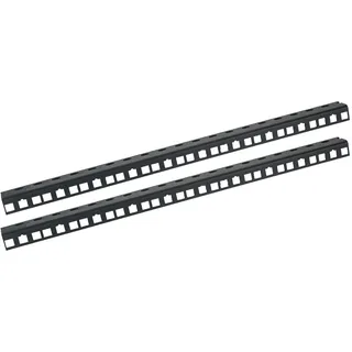 HMF 66810-02 Rackschiene für Serverschrank | 2 Stück | 10 Zoll 10 HE Schwarz