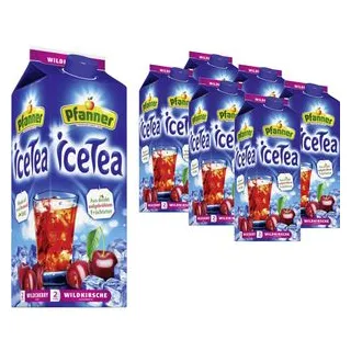 Pfanner Eistee Wildkirsche, je 2 Liter, 6 Stück