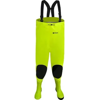 Dönges Wathose Hi-Vis mit S5 Sicherheitsstiefel, Größe 44
