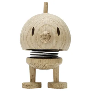 Hoptimist Bumble, Holzdeko, Wackelfigur & Glücksbringer aus Holz, Deko Skandinavisch, Deko Wohnzimmer, Büro & Schreibtisch, Tolle Kleine Geschenke, 4,5 x 5,8 x 7,6 cm, Small, Raw Oak