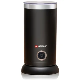 Alpina Milchaufschäumer Elektrisch – 230 V/450 W – 3-in-1-Milchaufschäumer – 300 ml – Kalt- und Heißmilchaufschäumer – Milchschäumer Elektrisch und Milchkocher bis 65 °C – Antibackschicht – Schwarz
