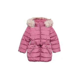 S.Oliver - Steppmantel mit abnehmbarer Kapuze und Gürtel, Kinder, Rosa, 92