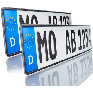 KFZ-Kennzeichen für Ihr Auto | 520x110 mm | Amtliches Euro-Kennzeichen | Nummernschild mit individueller Prägung | Made in Germany von Sparschild