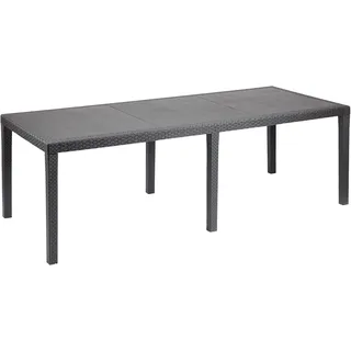 PROGARDEN Ausziehetisch 220 x 90 x 72 cm anthrazit