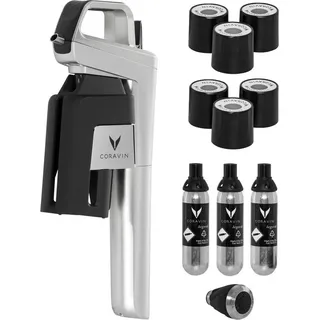 Coravin Weinsystem silber Timeless Six + 6 Stück
