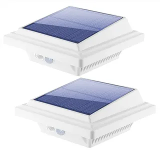 KingLux Dachrinnenleuchten 40LEDs Dachrinne Solarleuchte mit Bewegungsmelder, Bewegungsmelder, LED fest integriert, Warmweiss weiß