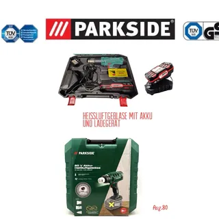 parkside(grizzly tools gmbh & co. kg) PARKSIDE Heißluftgebläse Heißluftpistole Heißluft Mit Akku und Ladegerät
