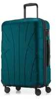 Suitline -  Mittelgroßer Reisekoffer mit Erweiterung, Trolley Hartschale matt, 4 Rollen, ABS, TSA, Aquagrün