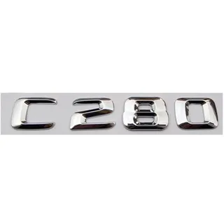 3D Chrom Auto-Buchstaben für C63 C180 C200 C220 C260 C300 W205 W204 W203 Kofferraum Auto Emblem Logo Aufkleber Zubehör (C280)