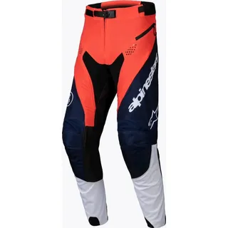 Alpinestars Pro-Dura, Textilhose - Dunkelblau/Orange/Weiß - 28
