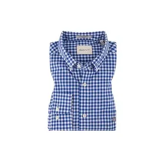 Gant Herren Hemd blau kariert, blau, NOS