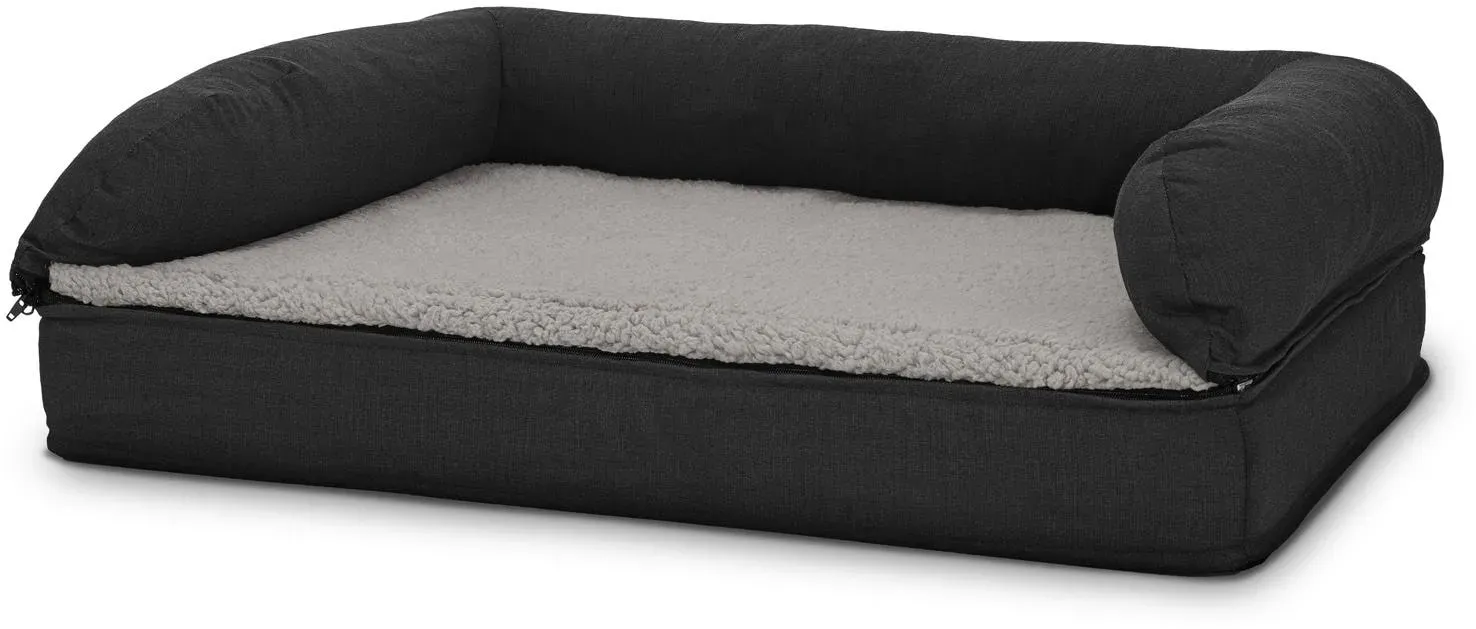 80 x 55 x 23 cm orthopädisches Hundebett mit Rückenlehne Größe M