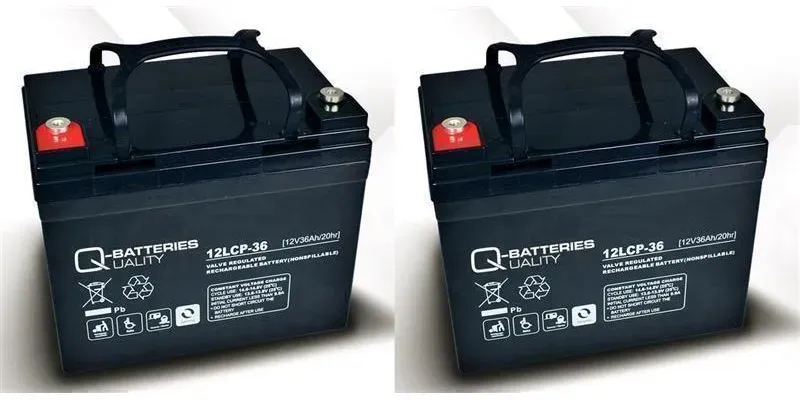 Ersatzakku für E-Scooter Rapid 2 24V 2 x 12V 36Ah Zyklentyp AGM VRLA