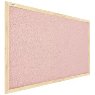 ALLboards Pastellrosa Pinnwand mit Holzrahmen 90x60cm Pastellrosa Korktafel
