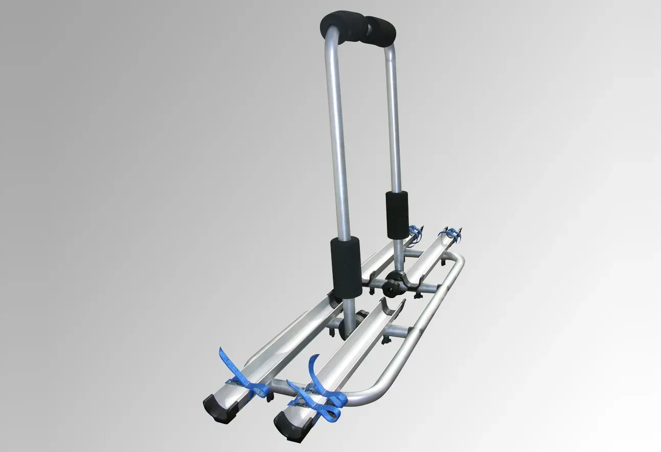 LAS 11807 Deichsel-Fahrradträger, abklappbar, für 2 Fahrräder, Deichselträger, für Wohnwagen