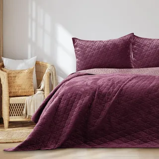 AmeliaHome Laila 170 x 210 cm berry mauve