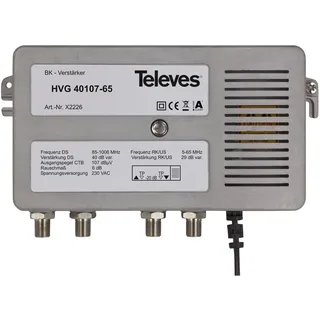Televes BK-Verstärker Guß 40dB 5-1006MHz RK 28dB HVG40107-65