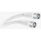 Fuba AFQ 500 Antennenkabel 5m weiß - 4-fach geschirmt 130dB - HDTV UHD 4K 8K - F-Anschlusskabel Koaxialkabel F-Quick Stecker (für DVB-S2-Receiver/TV