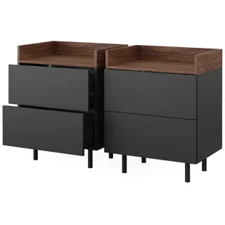 Vicco Nachttisch Anika, 54 x 68 cm, 2er Set