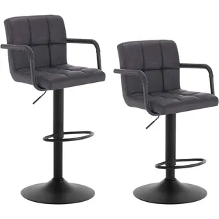 Woltu Barhocker 2er Set Barstuhl Tresenhocker Bistrohocker Designer Hocker mit Rückenlehne, Kunstleder in Antiklederoptik höhenverstellbar drehbar