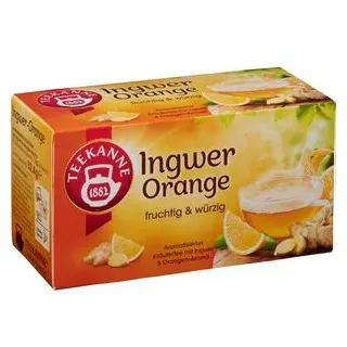 Teekanne Tee Ingwer-Orange, Kräuter- & Früchtetee, 32,4 g, 18 Beutel
