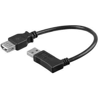 goobay USB 2.0 Verlängerungskabel, rechts auf A Buchse) 0,15 m schwarz