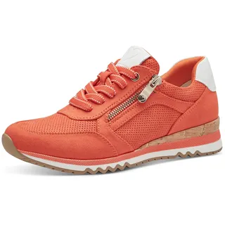 Damen Sneaker flach mit Reißverschluss Vegan, Mehrfarbig (Carrot comb), 39 EU