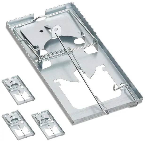 Relaxdays 12 x Rattenfalle Silber