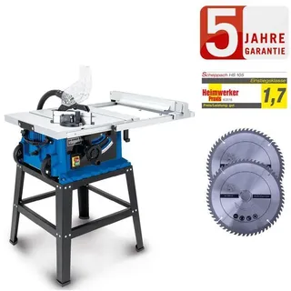 SCHEPPACH Tischkreissäge HS105 2000W Schnitthöhe 75mm +Untergestell, 2.Sägeblatt