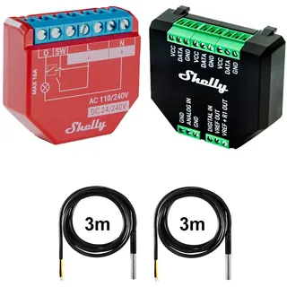 Shelly 1PM Gen3 16A DC-AC Power Metering opt. Plus Addon & DS18B20 Temp Sensor