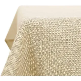 Tischdecke Leinenoptik Outdoor 200 x 137 cm Rechteckig Creme