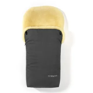 Hofbrucker Lammfell-Fußsack Putzi Kinderwagen und Buggy in Grau | Gr.: onesize