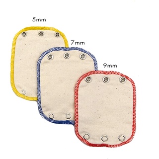 avo+cado Bodyverlängerung - 3 Stk - Aus Biobaumwolle - Verlängern Baby Bodys um eine Kleidergröße - Universal Verlängerungen für Babybodys mit 3 Knopfgrößen - 5mm, 7mm, 9mm (Farbe: Bunt)