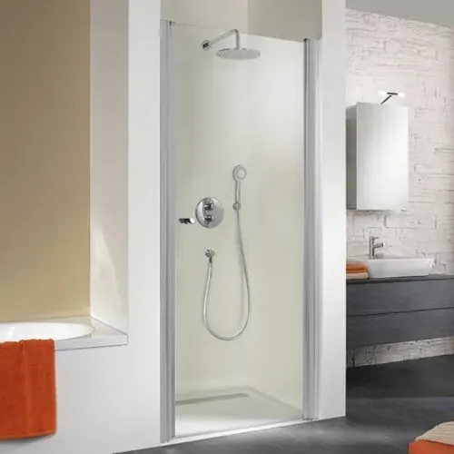 HSK Exklusiv Drehtür für Nische, Größe: 90 x 200 cm, Anschlag rechts, 401090-R-ST-50edelglas, Duschkabine: Standardfarben: ESG klar mit Edelglas
