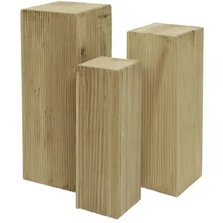 Dekosäule PAULOWNIA (LBH 25x25x70 cm) - beige - LBH 25x25x70 cm