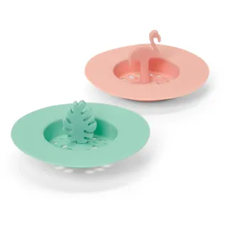 Tchibo - 2 Abflusssiebe aus Silikon - rosa