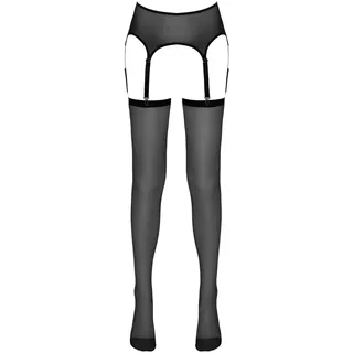 Strapsgurt plus Strümpfe, schwarz, S/M