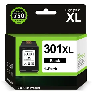 301XL Druckerpatronen Schwarz- 750+ Seiten, Kompatibel für HP 301 Druckerpatronen Schwarz Original, Tintenpatronen 301 XL für DeskJet 2540 2544 2549 1510, Envy 4500 4504 5530, OfficeJet 2620 2622 4630