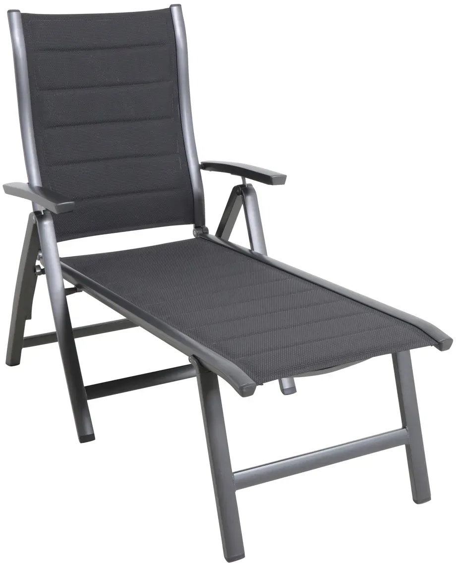 Royal Garden Richmond Gartenliege Aluminium/Polyester Iron Grey/Anthrazit - Iron Grey