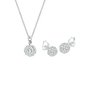 Elli Basic Elegant 925 Silber, mit Kristallen von Swarovski® silberfarben Damen