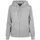 Basic Reißverschlusspullover Heather Grey L