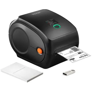 Vevor Thermo-Etikettendrucker 300DPI Edikettendruckgerät Labeldrucker 3600 Etiketten pro Stunde Versandetiketten Drucker Bluetooth/USB Automatische Etikettenerkennung Windows Mac OS Linux Chromebook