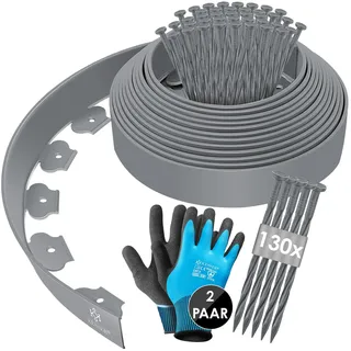 Kesser Flexible Rasenkante aus Kunststoff 2000 x 5 cm grau