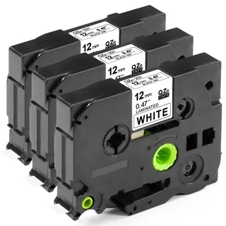 ESMOnline 3 kompatibel Schriftband 12mm als Ersatz für Brother Ptouch TZe-231 TZe231 TZ-231 TZ231 Band für Beschriftungsgerät PT-P950NW 1010 H105 1000 1005 1280 P900 D400 D600 D800W D200 Cube