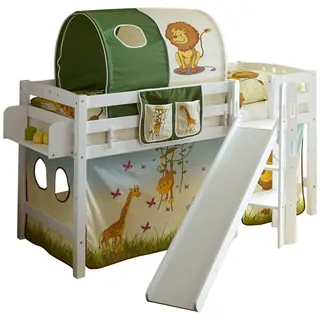 90 x 200 cm Buche massiv weiß safari